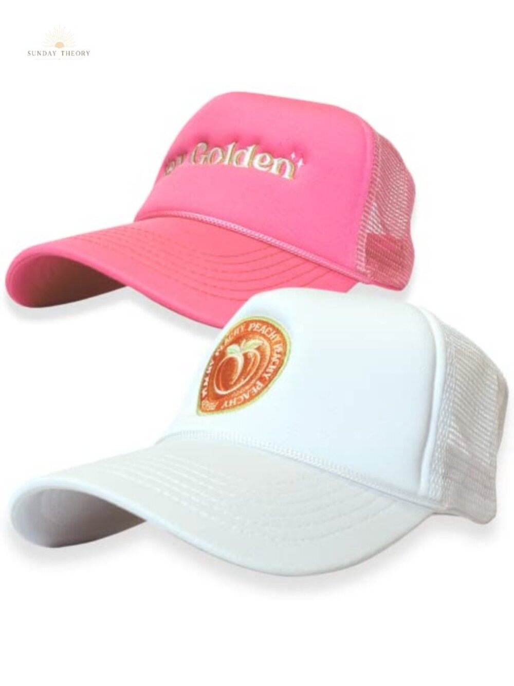 Unisex Foam Trucker Hat 2-Pack Adjustable Snapback Embroidered Cap